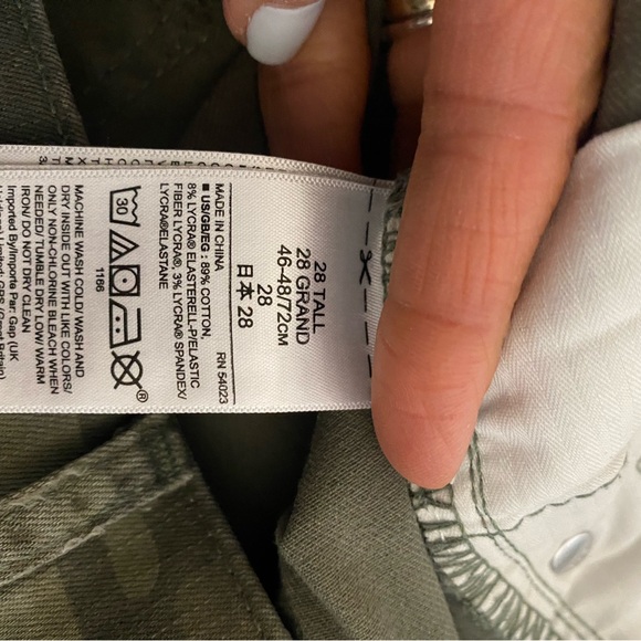 Gap denim camo true skinny pants 28T - Picture 5 of 5